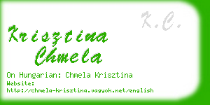 krisztina chmela business card
